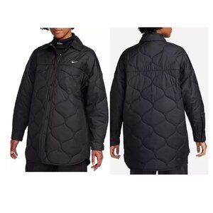 Nike Sportswear Women's Essentials Quilted Trench  Black XL